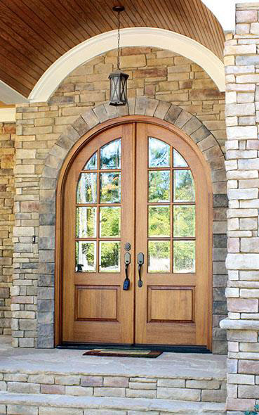 custom arched french doorway