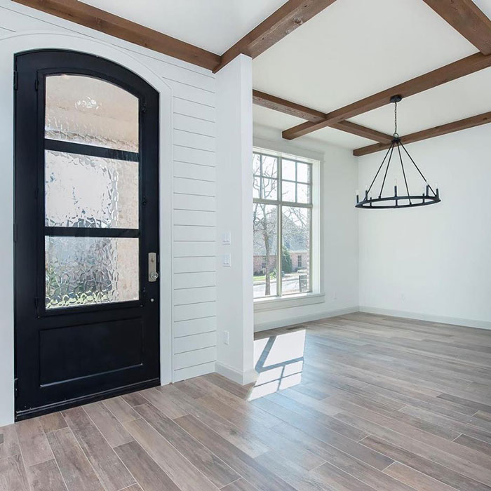 entry door and large glass window